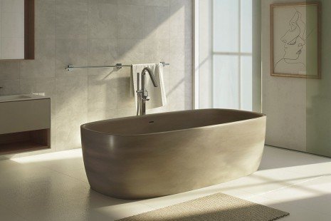 Aquatica coletta concrete freestanding solid surface bathtub 05